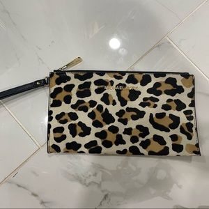Michael Kors cow hide and skin leather wristlet.